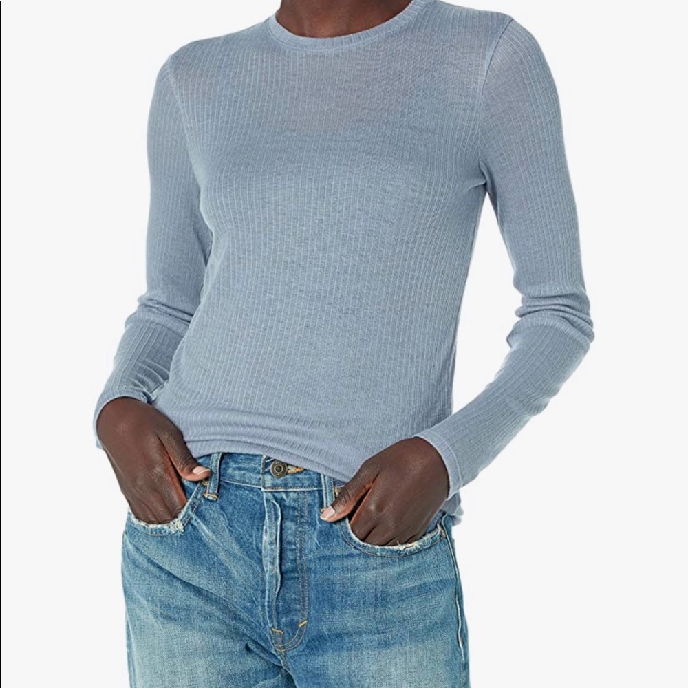 Vince Women's Rib Long Sleeve Crew